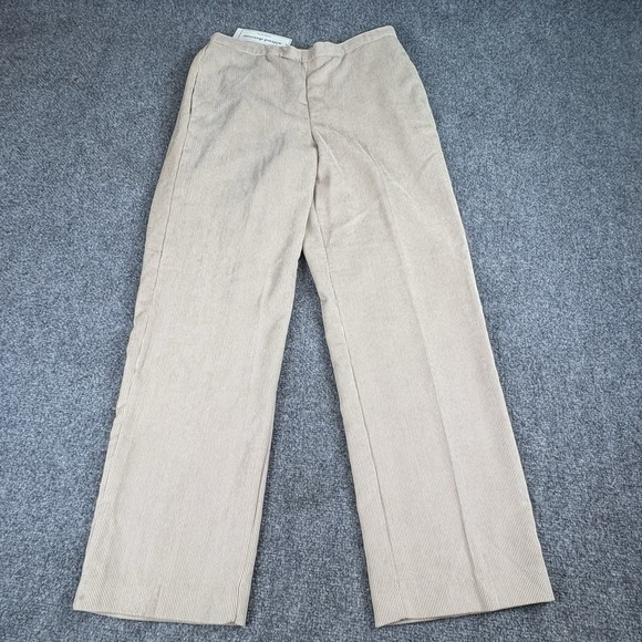 Alfred Dunner Echo‎ Canyon Corduroy Pants Womens 12 Almond Beige Classic Casual - Picture 1 of 14